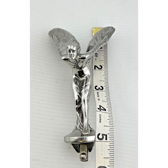 Vtg Rolls Royce Hood Ornament Spirit Of Ecstasy Phantom II Emblem Silver Lady - Picture 10 of 11